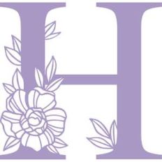 letter h floral