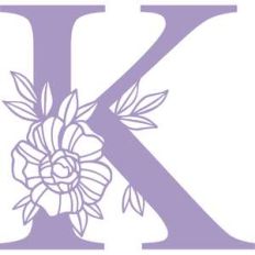 letter k floral