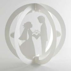 layered pop up sphere happy wedding