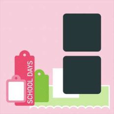 12 x 12 scrapbook layout - school days