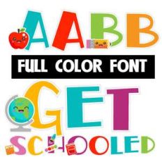 get schooled color font