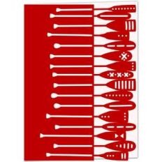 canoe paddle edged card