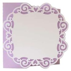 curly heart frame card