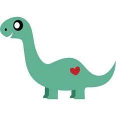 baby plesiosaurus with heart