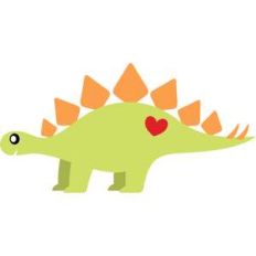 baby stegosaurus with heart