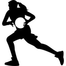 girl basketball player silhouette