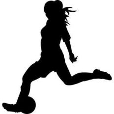 girl soccer player silhouette