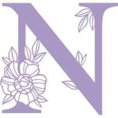letter n floral