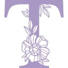letter t floral
