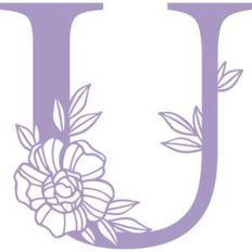 letter u floral