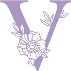 letter v floral