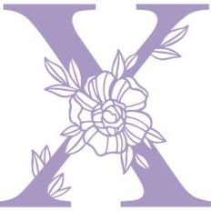 letter x floral