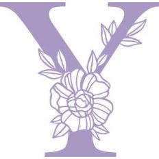 letter y floral