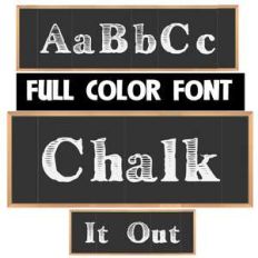 chalk it out color font