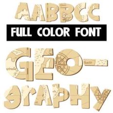 geography color font