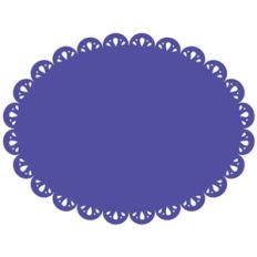 12 in. oval doily background