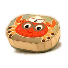 crab 3d oval gift card box