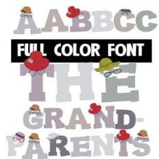 the grandparents color font