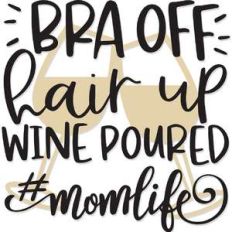 bra off hair up wine poured