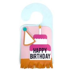 happy birthday door tag