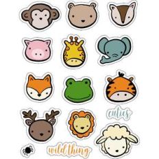 ml animals littles stickers