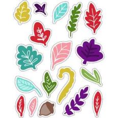 ml autumn leaves stickers