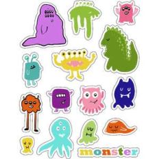 ml cutie monsters stickers