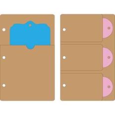 mini 3-ring binder pocket pages and tags set