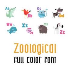 zoological full color font