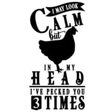 look calm pecked you 3 times