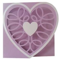 curly heart card