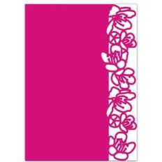 bramble flower lace edged card