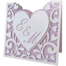 curly hearts layer card