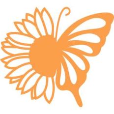 butterfly and sunflower