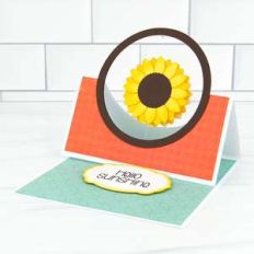 floating easel card sunflower