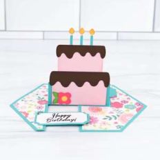 impossible card birthday cake