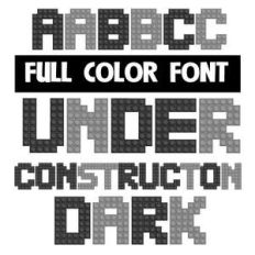 under construction dark color font