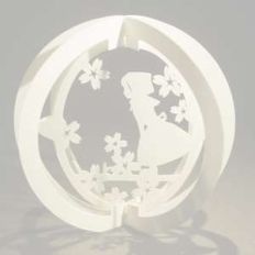 one layered pop up sphere thank you
