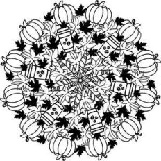 pumpkin coffee mandala
