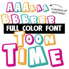 toon time too color font