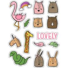 ml animal lovely stickers