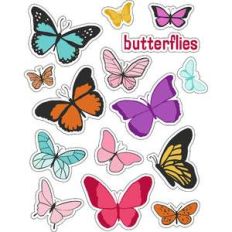 ml butterflies sweet stickers