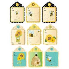 bee-themed gift tags