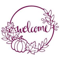 pumpkin welcome wreath