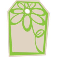 Flower Gift Tag - Hexagon