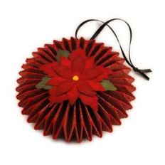 disc 3d pleated poinsettia