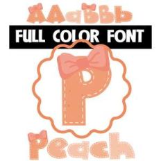 baby peach monogram color font