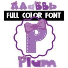 baby plum monogram color font