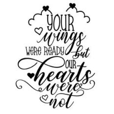 your wings were ready our hearts were not