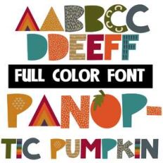 panoptic pumpkin color font